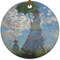 Promenade Woman by Claude Monet Ceramic Flat Ornament - Circle (Front)