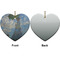 Promenade Woman by Claude Monet Ceramic Flat Ornament - Heart Front & Back (APPROVAL)