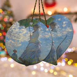 Promenade Woman by Claude Monet Ceramic Ornament