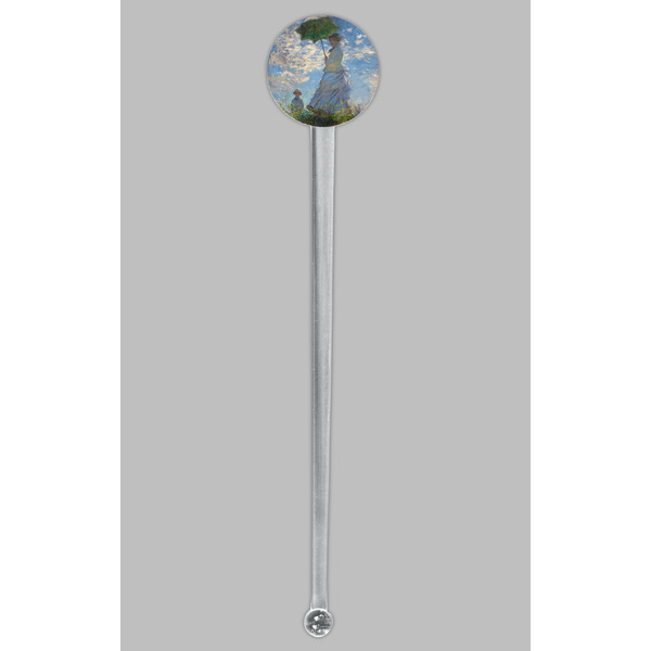 Promenade Woman by Claude Monet Clear Plastic 7" Stir Stick - Round - Single Stick