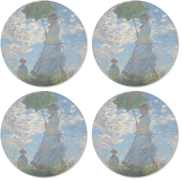 Promenade Woman by Claude Monet Coaster Round Rubber Back - Apvl
