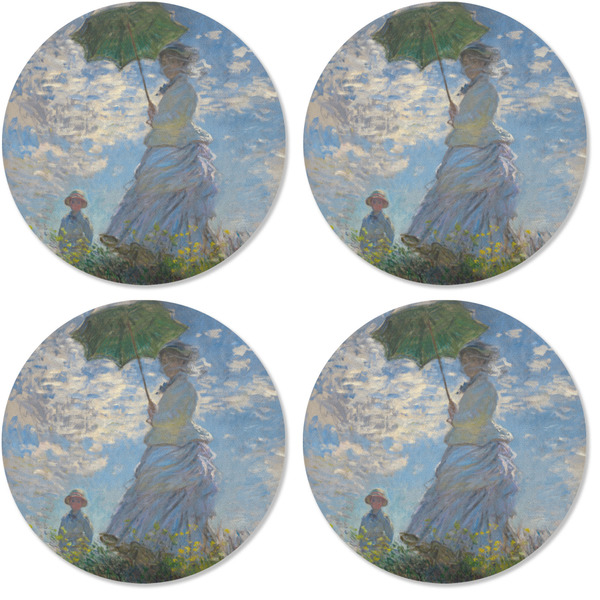 Promenade Woman by Claude Monet Coaster Round Rubber Back - Apvl