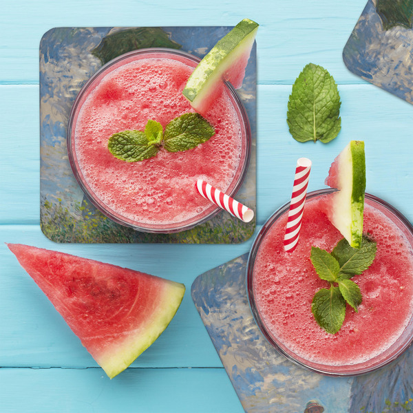 Promenade Woman by Claude Monet Coaster Set - LIFESTYLE