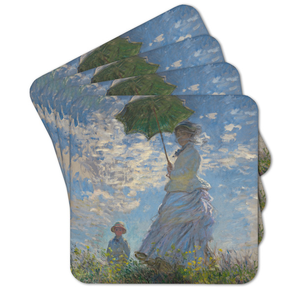 Custom Promenade Woman by Claude Monet Cork Coaster - Set of 4