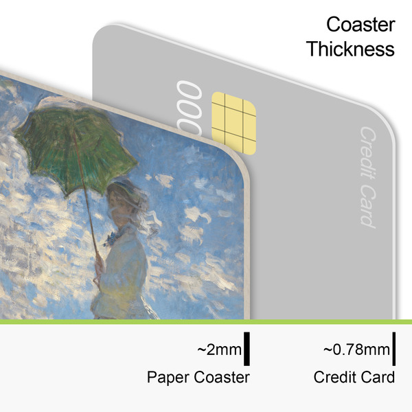 Promenade Woman by Claude Monet Coaster Thickness