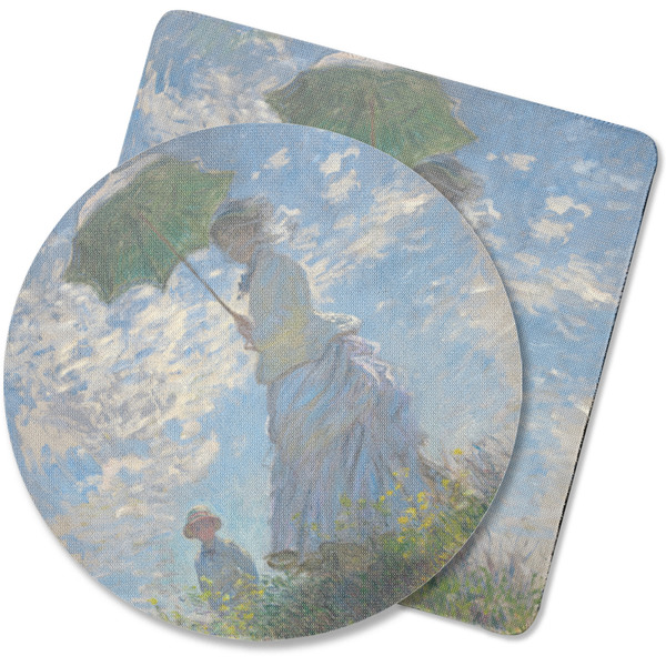 Custom Promenade Woman by Claude Monet Rubber Backed Coaster