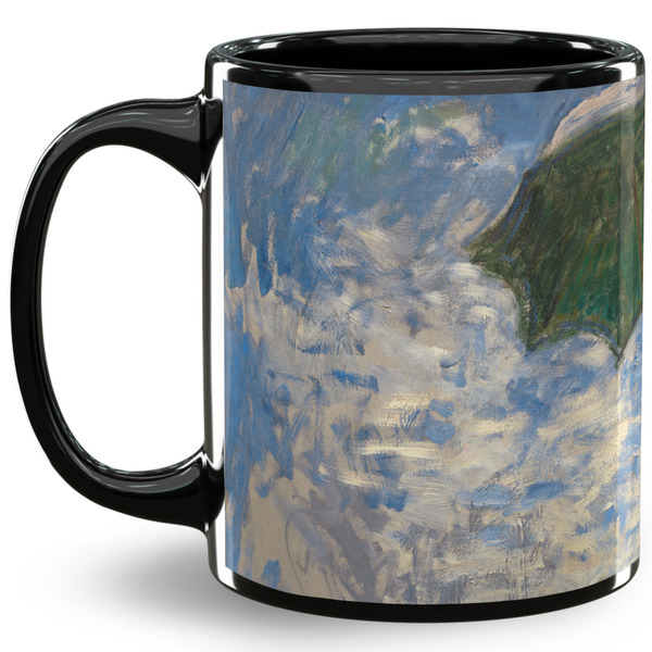 Custom Promenade Woman by Claude Monet 11 Oz Coffee Mug - Black