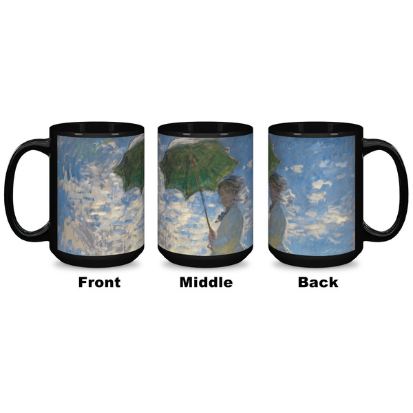 Promenade Woman by Claude Monet Coffee Mug - 15 oz - Black APPROVAL