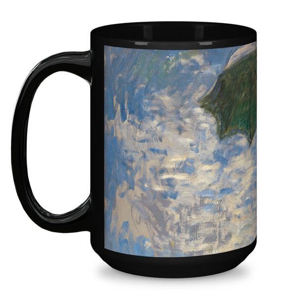 Promenade Woman by Claude Monet Coffee Mug - 15 oz - Black