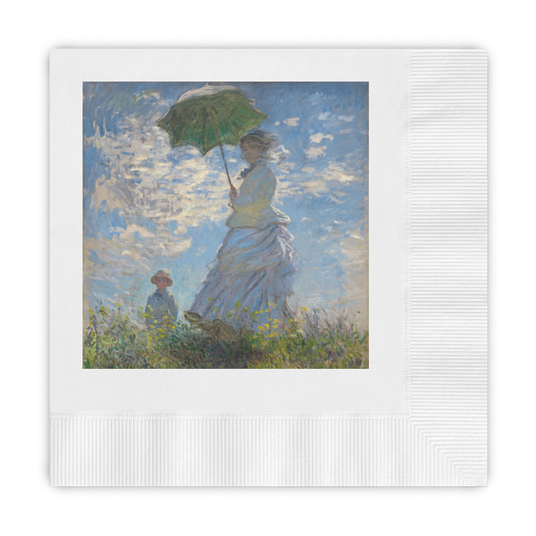 Custom Promenade Woman by Claude Monet Embossed Decorative Napkins