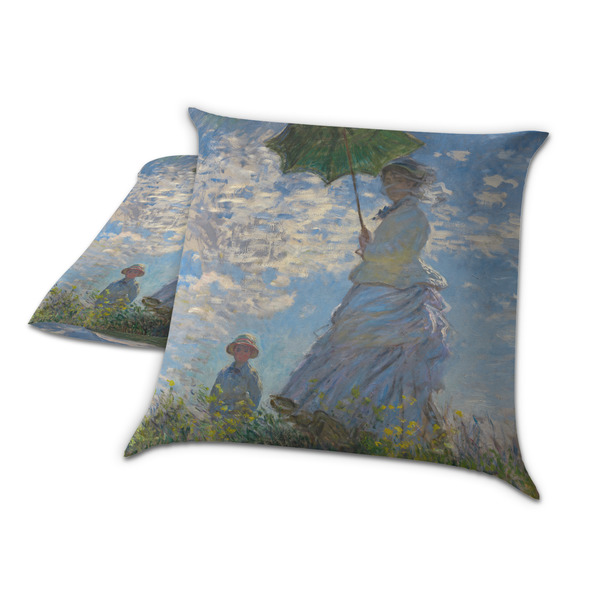 Promenade Woman by Claude Monet Decorative Pillow Case - TWO