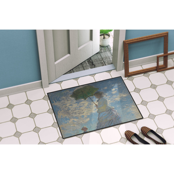 Promenade Woman by Claude Monet Door Mat Lifestyle