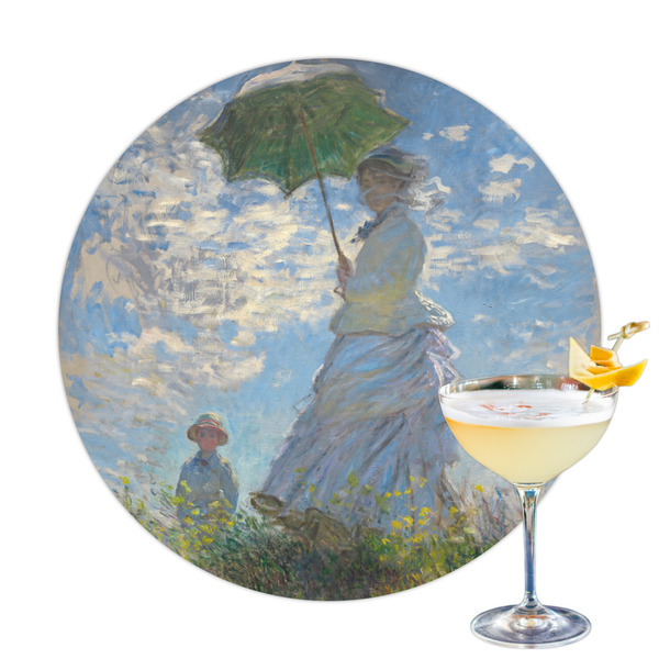 Custom Promenade Woman by Claude Monet Printed Drink Topper - 3.25"