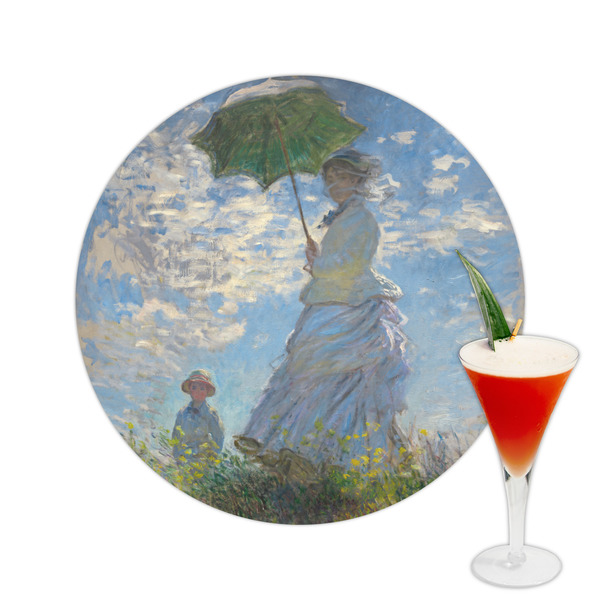 Custom Promenade Woman by Claude Monet Printed Drink Topper -  2.5"