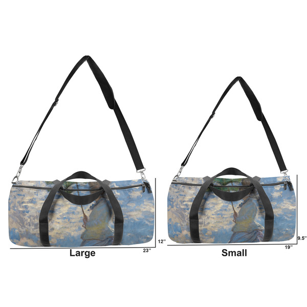 Promenade Woman by Claude Monet Duffle Bag Small and Large