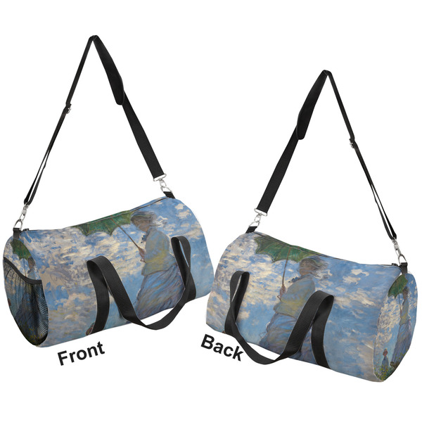 Promenade Woman by Claude Monet Duffle bag small front and back sides