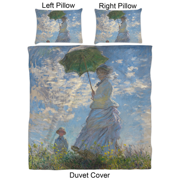 Promenade Woman by Claude Monet Duvet Cover Set - Queen - Approval