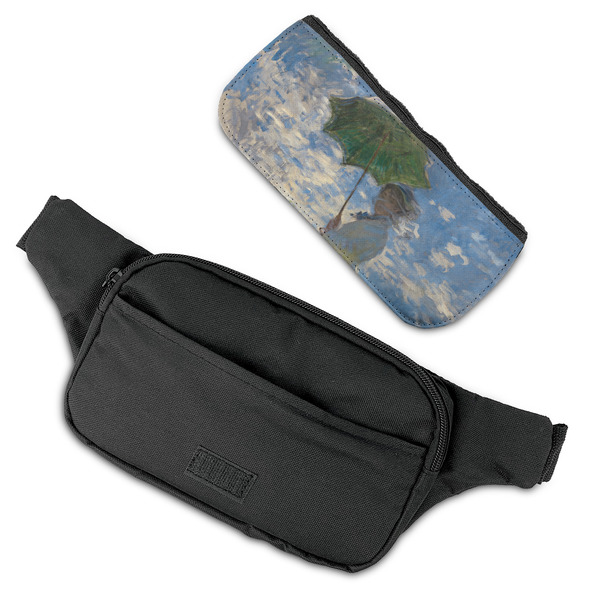 Promenade Woman by Claude Monet Fanny Packs - FLAT (flap off)