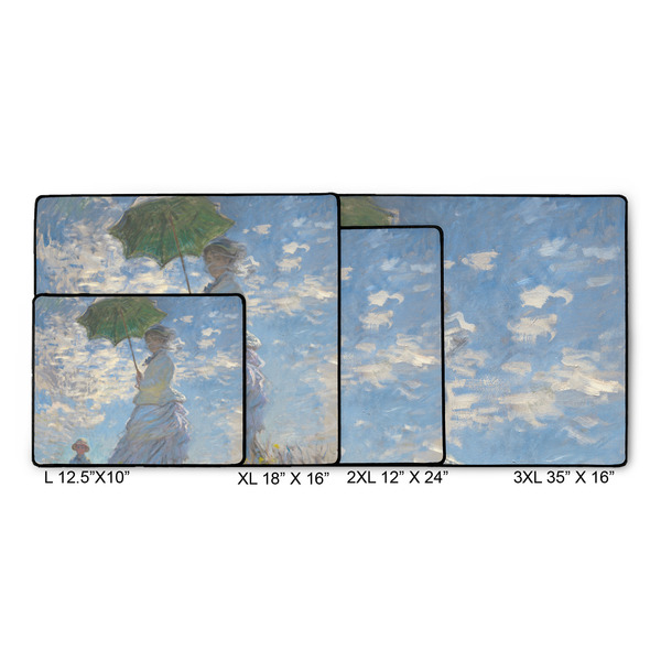 Promenade Woman by Claude Monet Gaming Mats - SIZE CHART