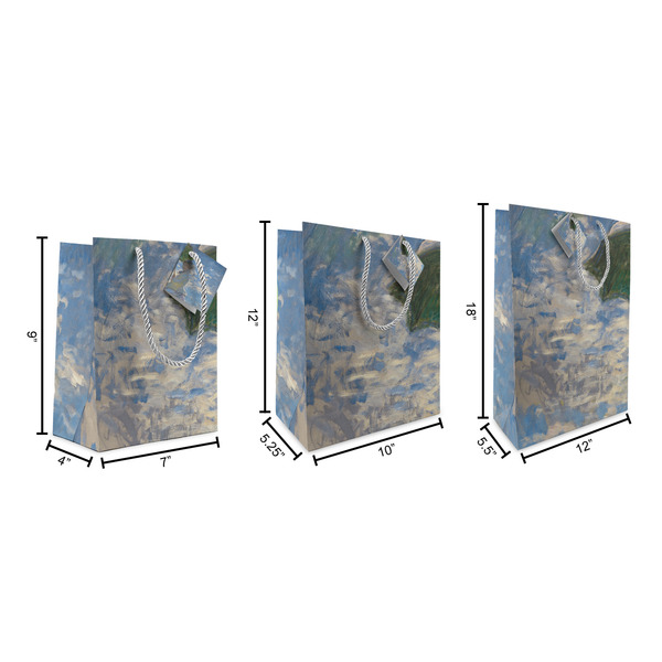 Promenade Woman by Claude Monet Gift Bags - All Sizes - Dimensions