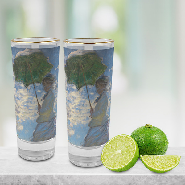 Promenade Woman by Claude Monet Glass Shot Glass - 2 oz - LIFESTYLE