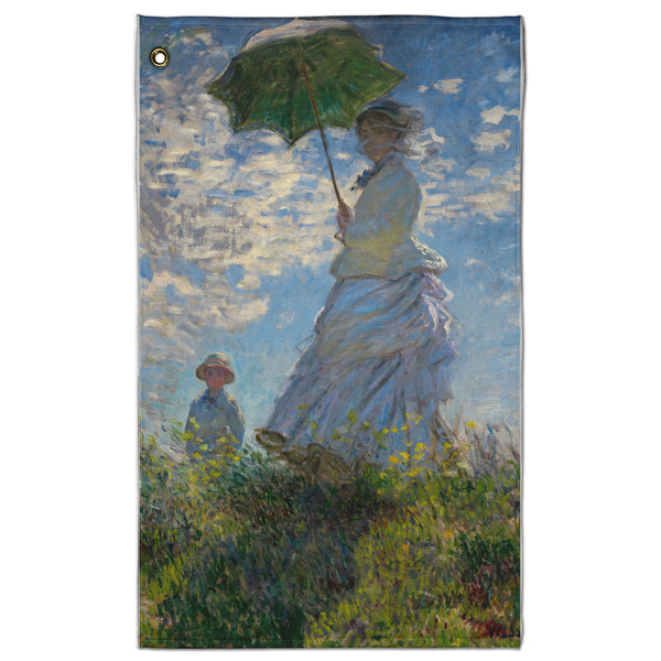 Custom Promenade Woman by Claude Monet Golf Towel - Poly-Cotton Blend