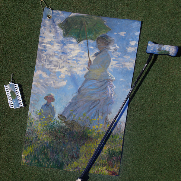 Custom Promenade Woman by Claude Monet Golf Towel Gift Set