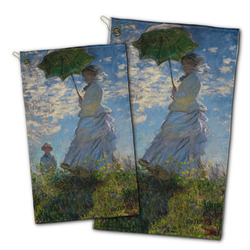 Promenade Woman by Claude Monet Golf Towel - Poly-Cotton Blend