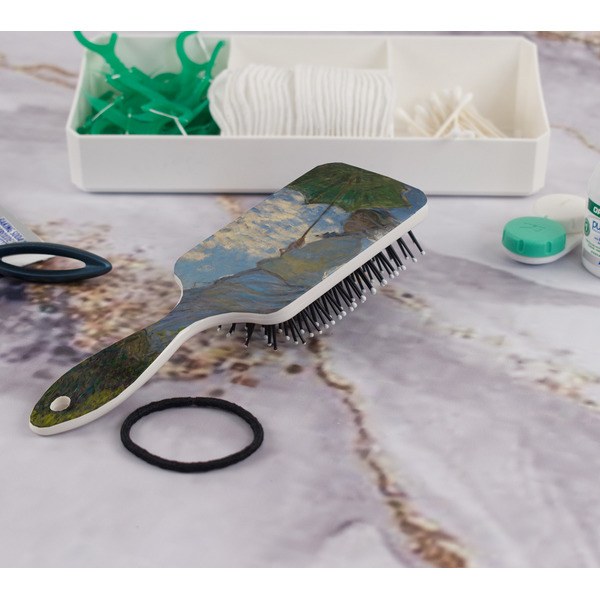 Promenade Woman by Claude Monet Hair Brush - In Bathroom