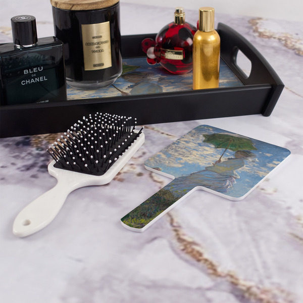 Promenade Woman by Claude Monet Hand Mirror - With Hair Brush