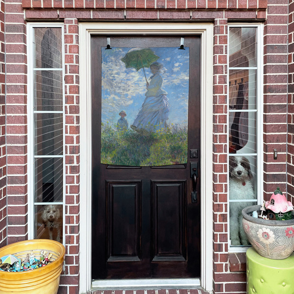 Promenade Woman by Claude Monet House Flags - Double Sided - (Over the door) LIFESTYLE