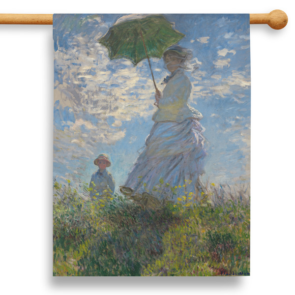 Custom Promenade Woman by Claude Monet 28" House Flag