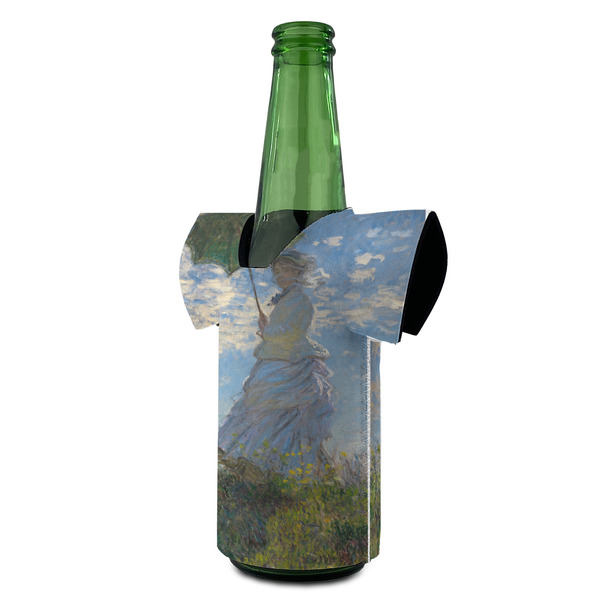 Promenade Woman by Claude Monet Jersey Bottle Cooler - ANGLE (on bottle)