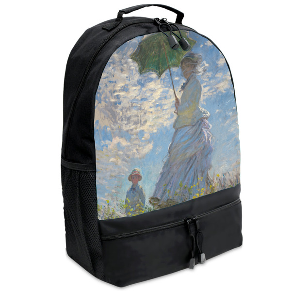 Custom Promenade Woman by Claude Monet Backpacks - Black