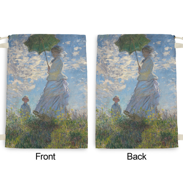 Promenade Woman by Claude Monet Large Laundry Bag - Front & Back View
