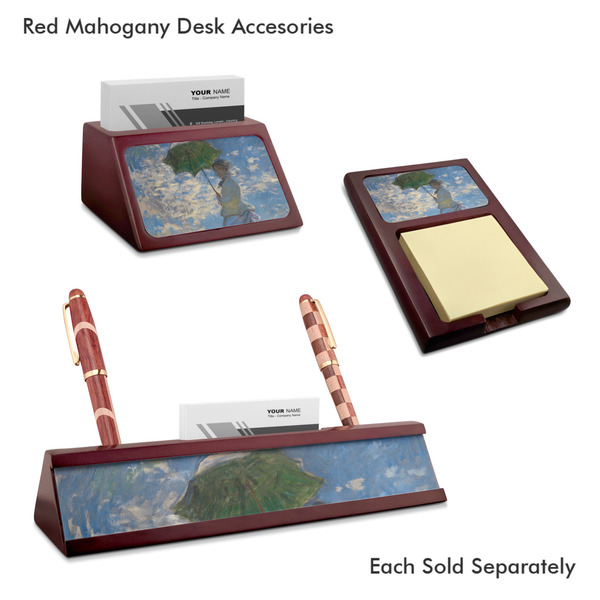 Promenade Woman by Claude Monet Mahogany Desk Accessories