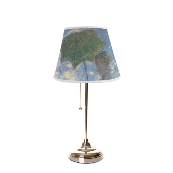 Promenade Woman by Claude Monet Poly Film Empire Lampshade - On Stand