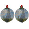 Promenade Woman by Claude Monet Metal Ball Ornament - Front and Back