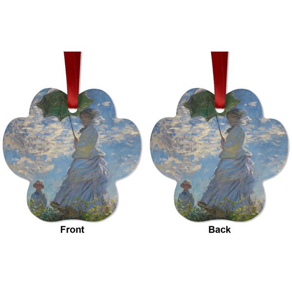 Promenade Woman by Claude Monet Metal Paw Ornament - Front and Back