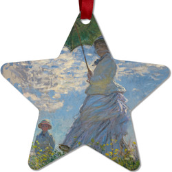 Promenade Woman by Claude Monet Metal Star Ornament - Double Sided
