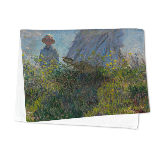 Promenade Woman by Claude Monet Microfiber Dish Towel - FOLDED HALF