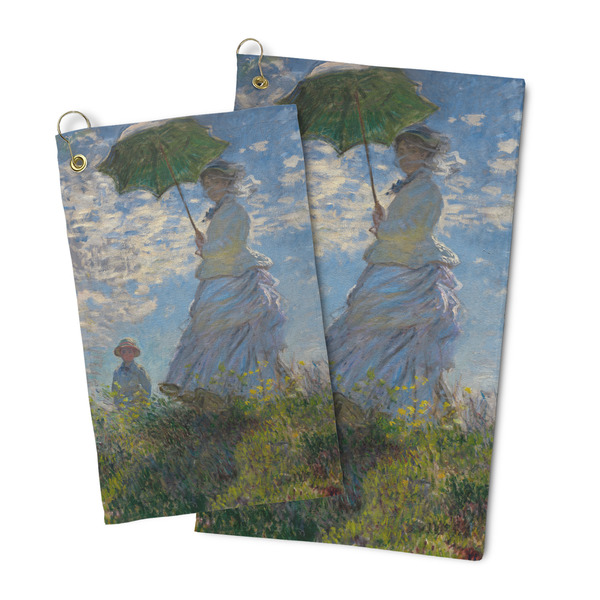 Promenade Woman by Claude Monet Microfiber Golf Towel - PARENT/MAIN