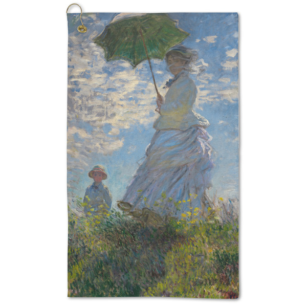 Custom Promenade Woman by Claude Monet Microfiber Golf Towel - Large