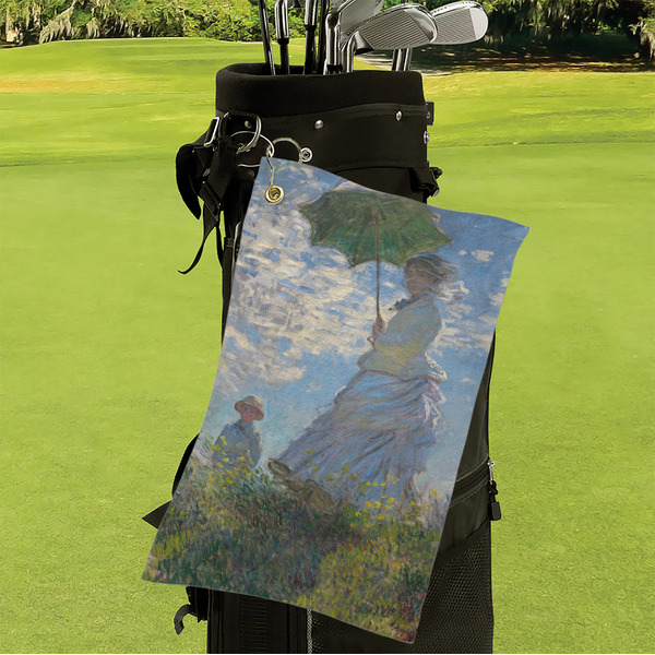 Promenade Woman by Claude Monet Microfiber Golf Towels - Small - LIFESTYLE