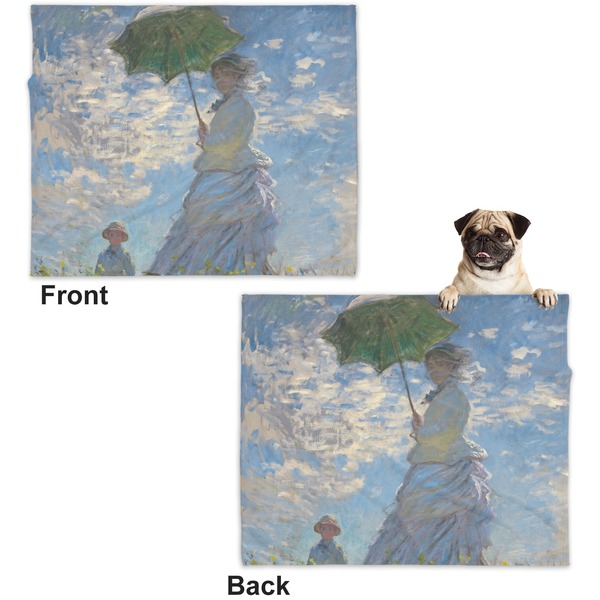 Promenade Woman Microfleece Dog Blanket - Large- Front & Back