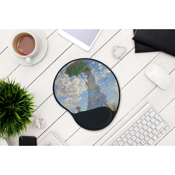 Promenade Woman by Claude Monet Mouse Pad with Wrist Rest - LIFESYTLE 1