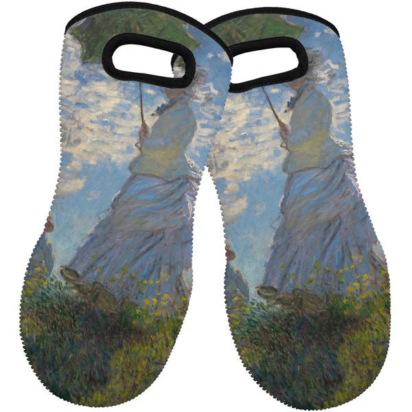 Promenade Woman by Claude Monet Neoprene Oven Mitt -Set of 2 - Front
