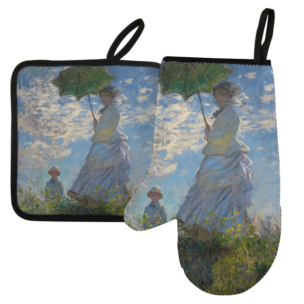 Custom Promenade Woman by Claude Monet Left Oven Mitt & Pot Holder Set