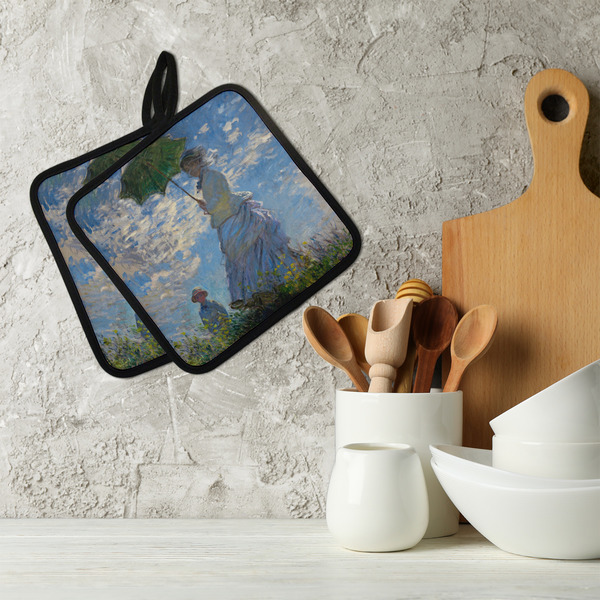 Promenade Woman by Claude Monet Neoprene Pot Holder - Set of 2  LIFESTYLE