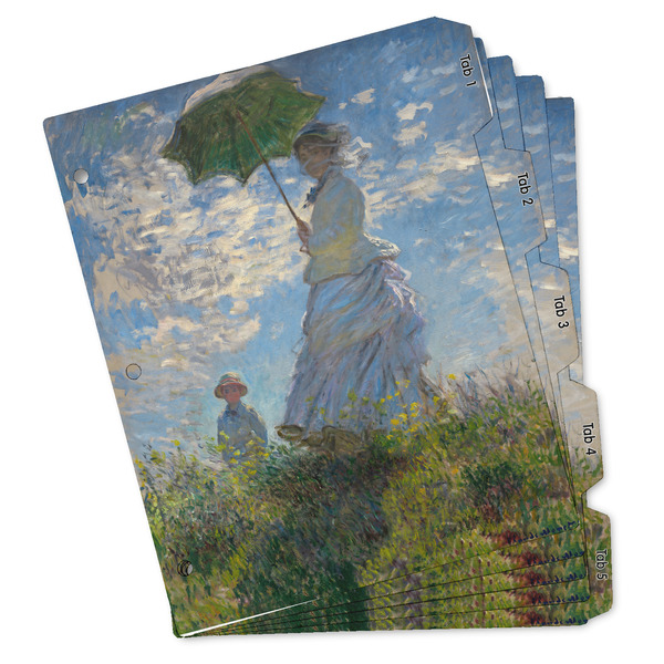 Custom Promenade Woman by Claude Monet Binder Tab Divider - Set of 5